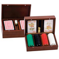 Wooden Box Poker Set